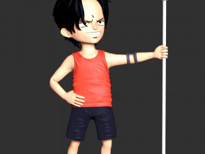 One Piece - Kid Ace 3D Print Model