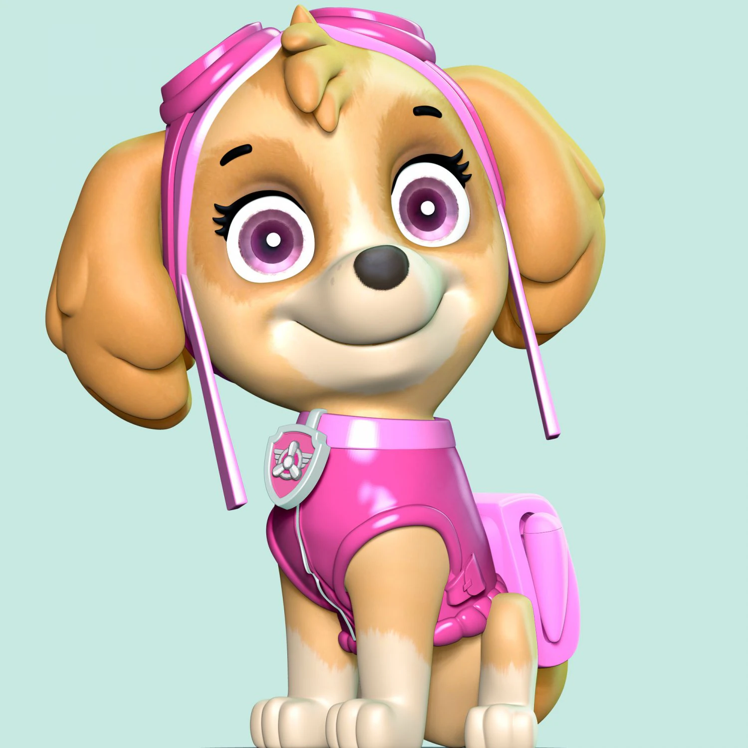 Skye - Paw Patrol 3D Print Model .c4d .max .obj .3ds .fbx .stl .blend