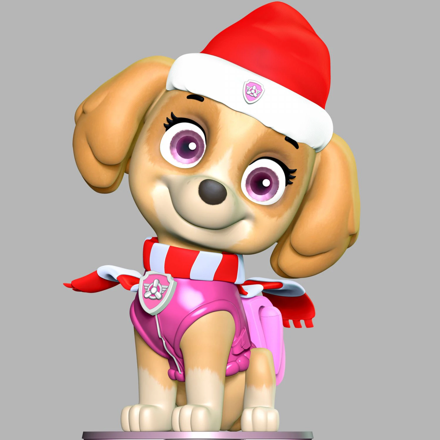 Skye Christmas - Paw Patrol 3D Print Model .c4d .max .obj .3ds .fbx .stl .blend 