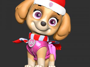 Skye Christmas - Paw Patrol 3D Print Model