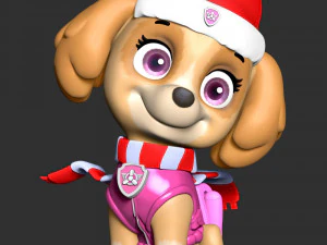 Skye Christmas - Paw Patrol 3D Print Model