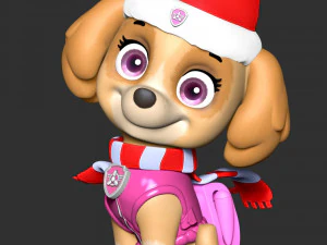 Skye Christmas - Paw Patrol 3D Print Model
