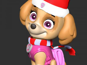 Skye Christmas - Paw Patrol 3D Print Model