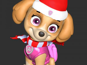 Skye Christmas - Paw Patrol 3D Print Model