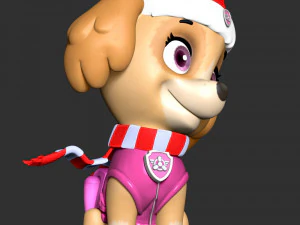 Skye Christmas - Paw Patrol 3D Print Model