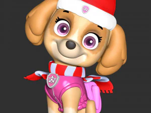 Skye Christmas - Paw Patrol 3D Print Model