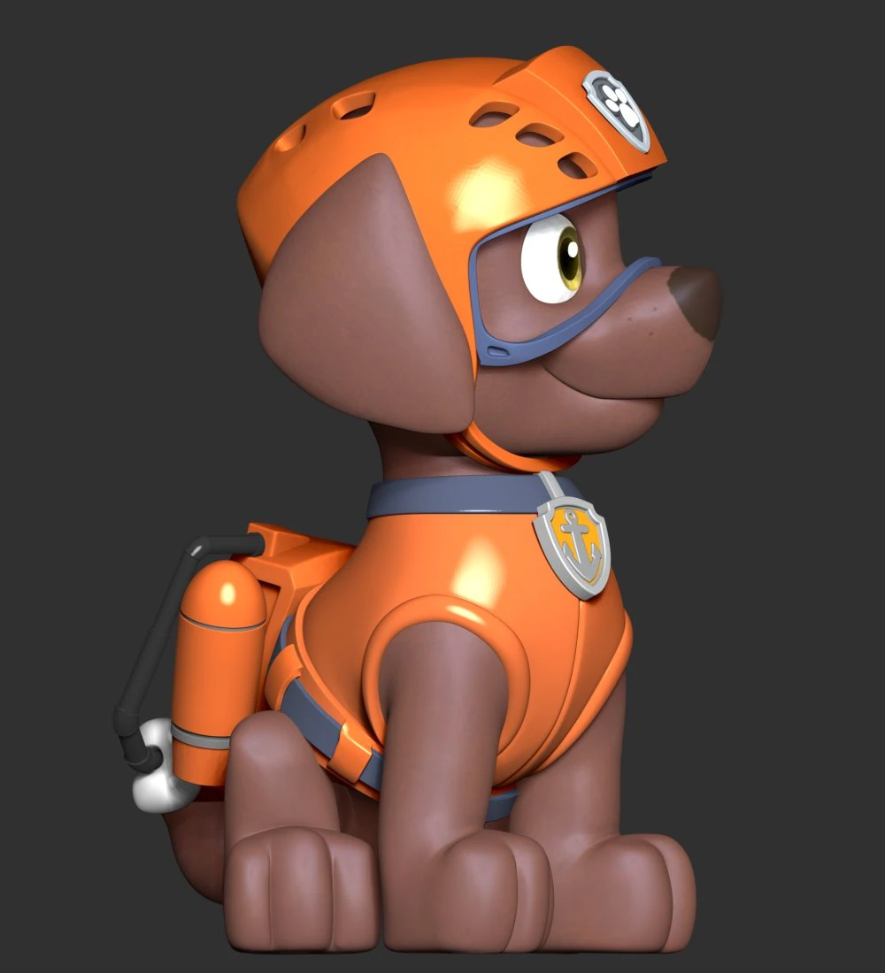 Zuma - Paw Patrol 3D Print Model .c4d .max .obj .3ds .fbx .stl .blend