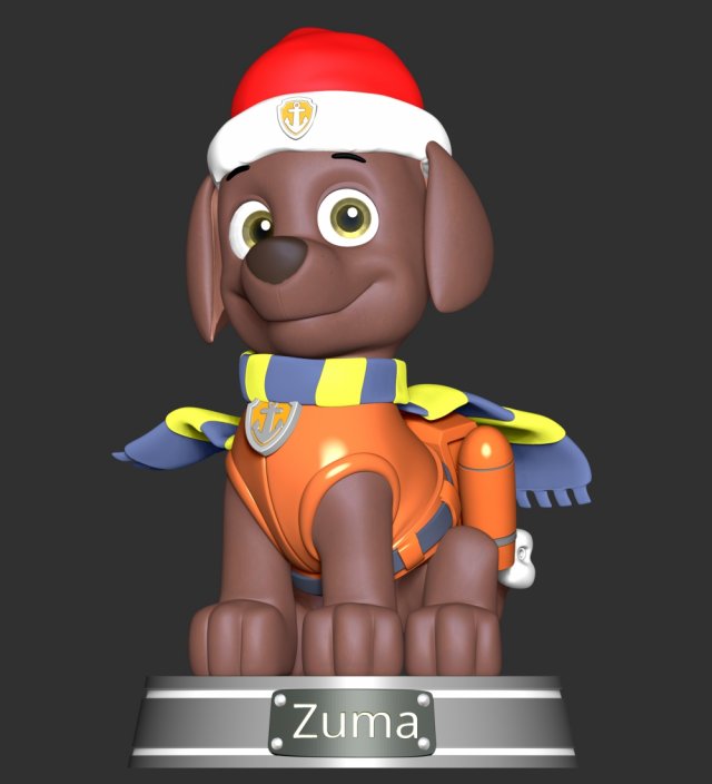 Zuma Christmas - Paw Patrol 3D Print Model in Figurines 3DExport