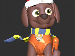Zuma Christmas - Paw Patrol 3D Print Model