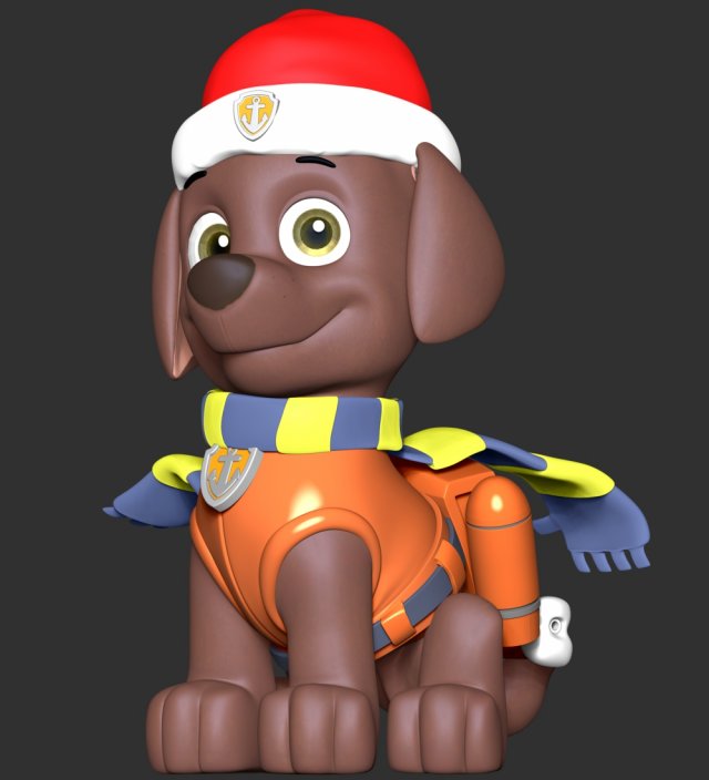 Zuma Christmas - Paw Patrol 3D Print Model