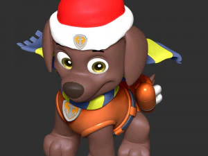 Zuma Christmas - Paw Patrol 3D Print Model