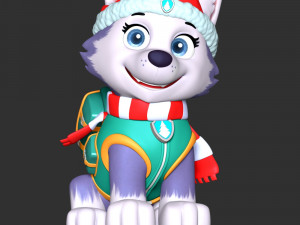 Everest Christmas - Paw Patrol 3D Print Model