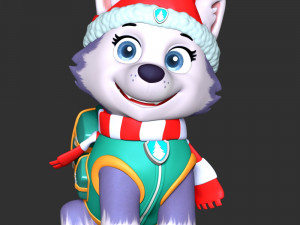 Everest Christmas - Paw Patrol 3D Print Model