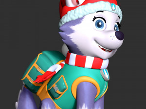 Everest Christmas - Paw Patrol 3D Print Model