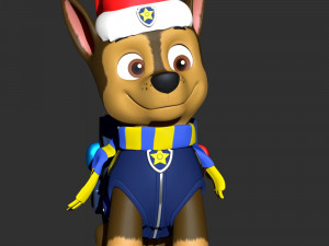 Chase Christmas - Paw Patrol 3Dプリントモデル