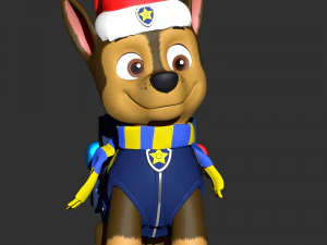 Chase Christmas - Paw Patrol 3D Print Model