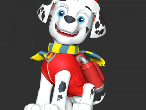Marshall Christmas - Paw Patrol Model Cetak 3D