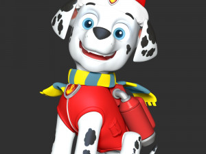 Marshall Christmas - Paw Patrol Model Cetak 3D