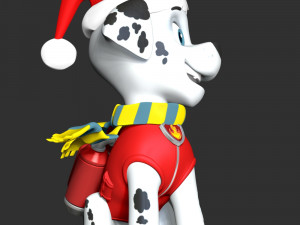 Marshall Christmas - Paw Patrol Model Cetak 3D