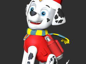 Marshall Christmas - Paw Patrol Model Cetak 3D