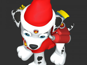 Marshall Christmas - Paw Patrol Model Cetak 3D