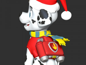 Marshall Christmas - Paw Patrol Model Cetak 3D