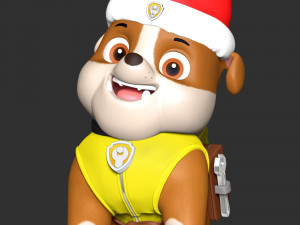 Rubble Christmas - Paw Patrol 3D Принт Модель