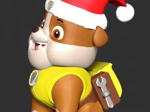 Rubble Christmas - Paw Patrol 3D Принт Модель