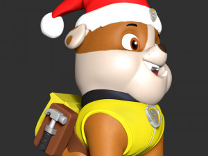 Rubble Christmas - Paw Patrol 3D Принт Модель