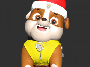Rubble Christmas - Paw Patrol 3D Принт Модель