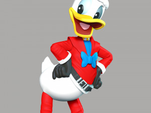Donald Duck Merry Christmas 3Dプリントモデル