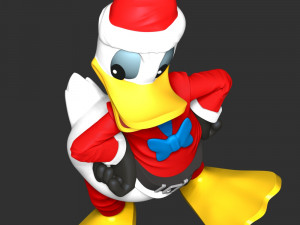 Donald Duck Merry Christmas 3D Принт Модель