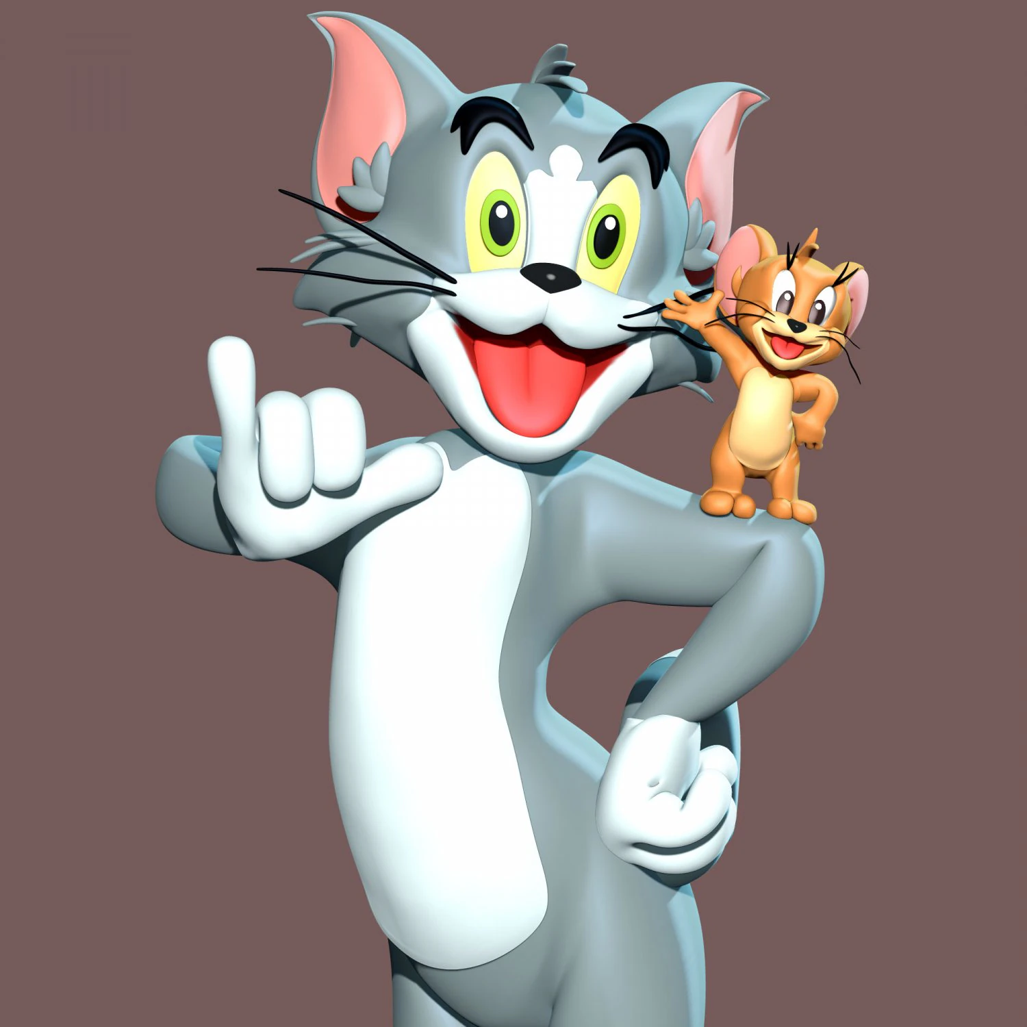 Tom - Jerry Fan Art 3D Print Model .c4d .max .obj .3ds .fbx .stl .blend