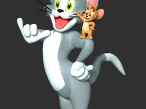 Tom - Jerry Fan Art 3D Print Model