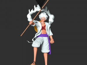 One Piece - Luffy Gear 5 3D Baskı Modeli
