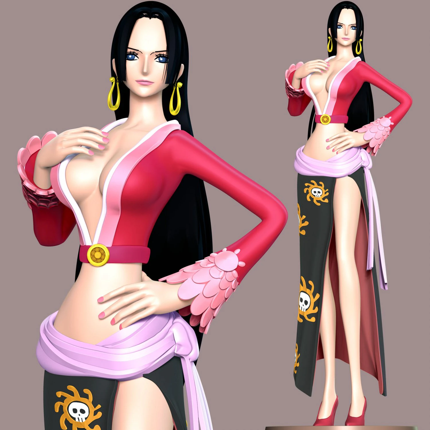 Boa Hancock - One Piece 3D Print Model .c4d .max .obj .3ds .fbx .stl .blend 