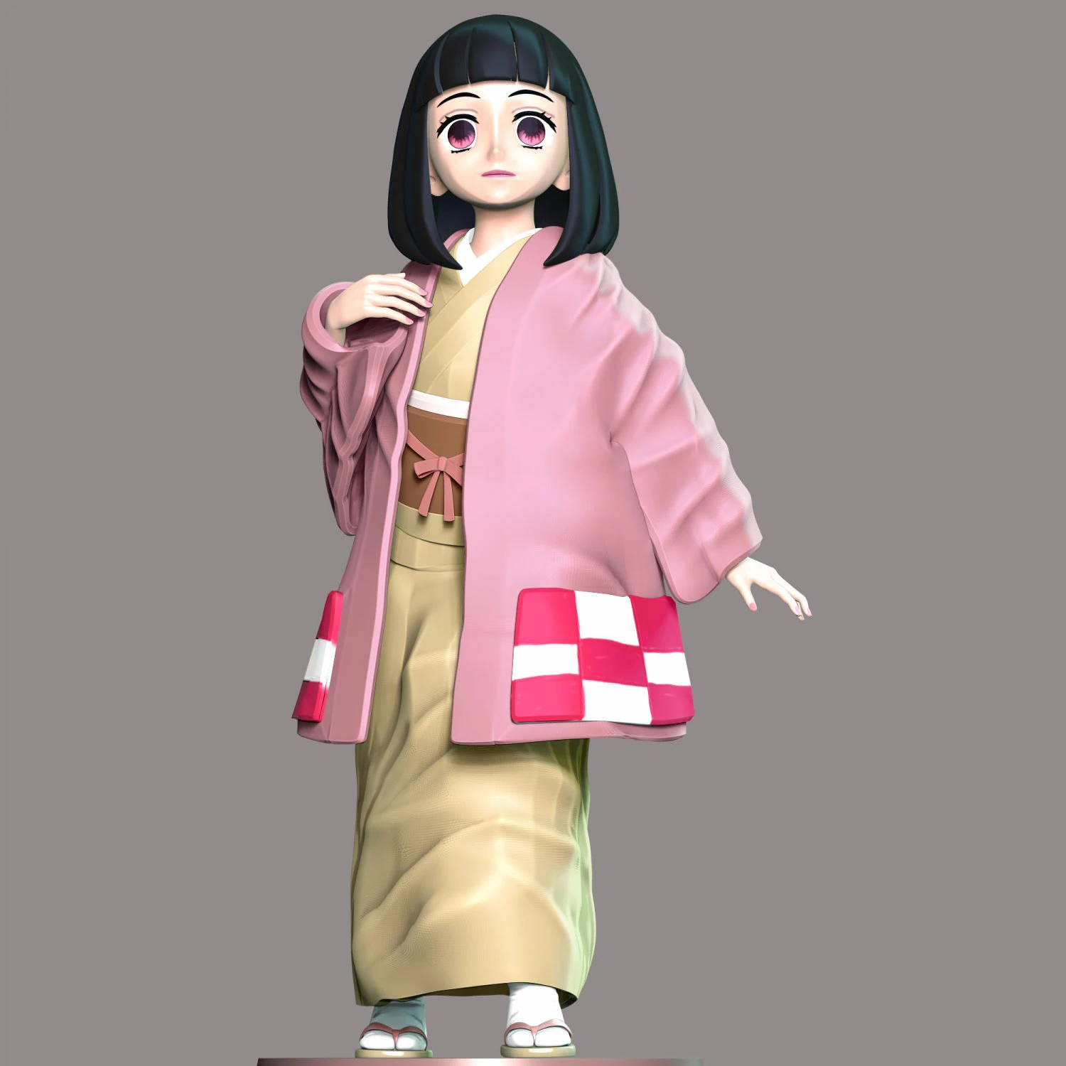 Hanako Kamado Demon Slayer Kimetsu no Yaiba 3D Print Model .c4d .max .obj .3ds .fbx .stl .blend