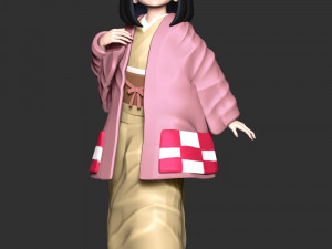 Hanako Kamado Demon Slayer Kimetsu no Yaiba 3D Baskı Modeli