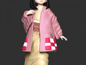 Hanako Kamado Demon Slayer Kimetsu no Yaiba 3D Baskı Modeli