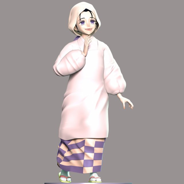 Kie Kamado Demon Slayer Kimetsu no Yaiba Model Cetak 3D .c4d .max .obj .3ds .fbx .stl .blend 