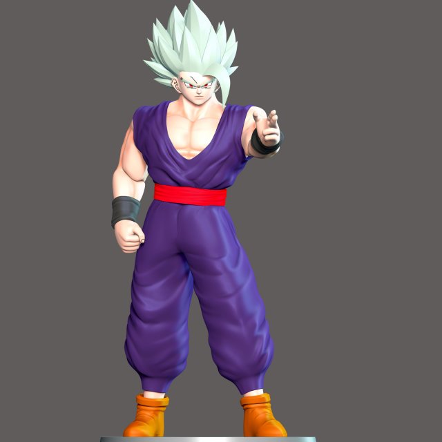 Dragon Ball - Gohan Beast Model Cetak 3D .c4d .max .obj .3ds .fbx .stl .blend 