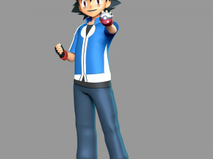 Ash Ketchum - Satoshi Pokmon Model Cetak 3D