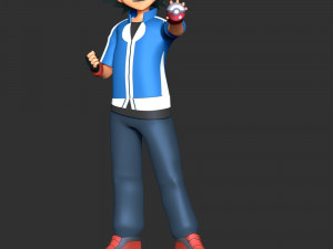 Ash Ketchum - Satoshi Pokmon 3Dプリントモデル