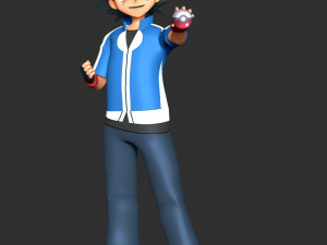 Ash Ketchum - Satoshi Pokmon 3Dプリントモデル