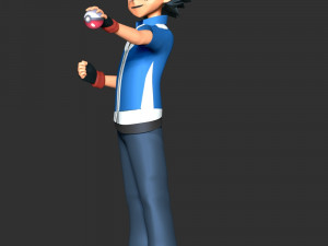 Ash Ketchum - Satoshi Pokmon 3Dプリントモデル