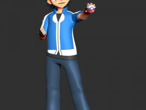 Ash Ketchum - Satoshi Pokmon 3Dプリントモデル