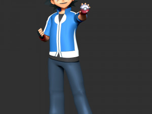 Ash Ketchum - Satoshi Pokmon 3Dプリントモデル