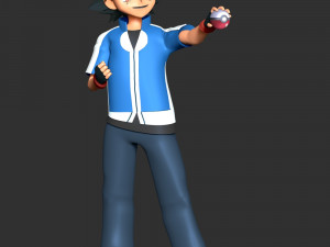Ash Ketchum - Satoshi Pokmon 3Dプリントモデル