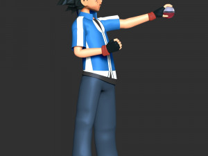 Ash Ketchum - Satoshi Pokmon 3Dプリントモデル