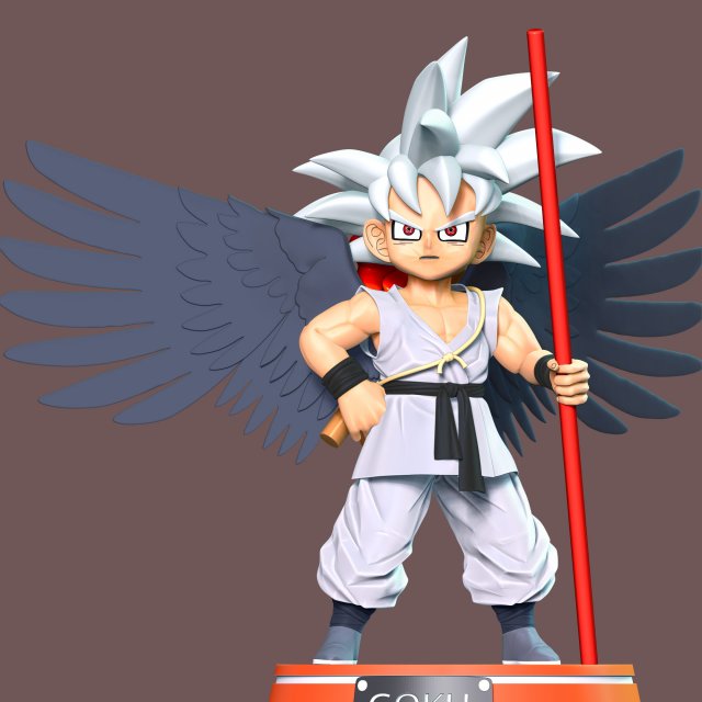 Goku Seraphim - Dragon Ball 3D Print Model .c4d .max .obj .3ds .fbx .stl .blend